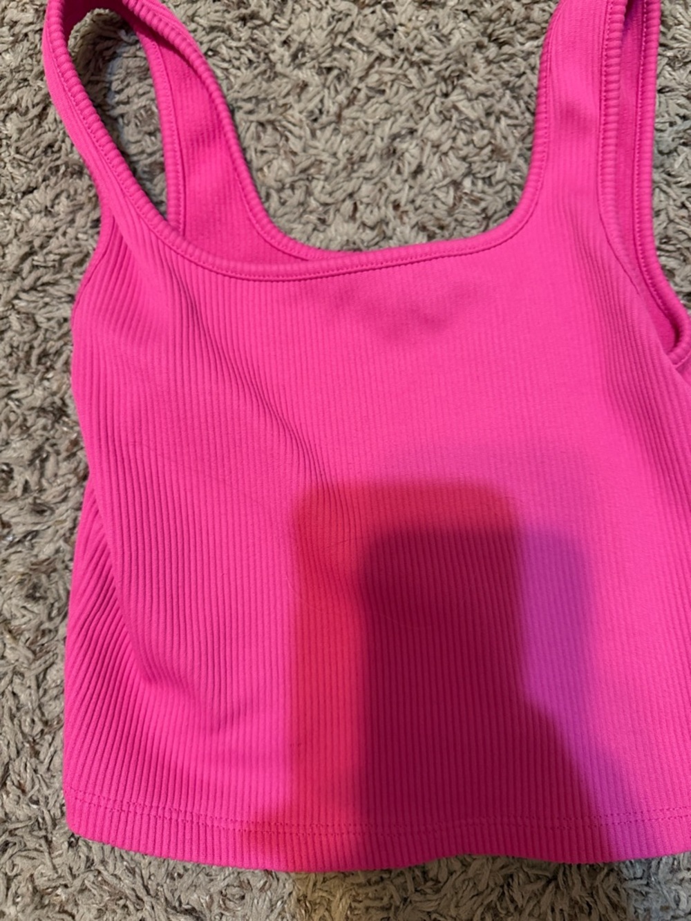 wild fable Hot Pink Ribbed Crop Tank
